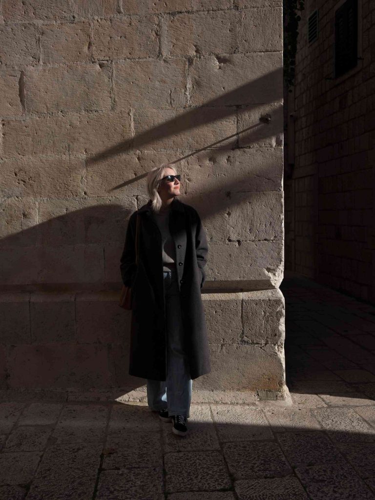 lady standing in the sun