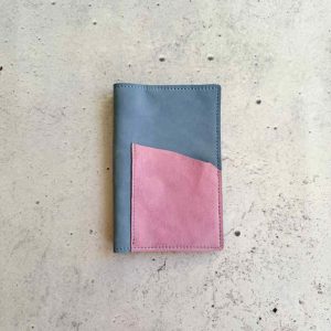 Cornflower nubuck & Lilac - Pocket leather folio