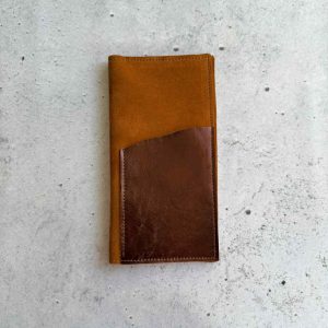 Cinnamon velour & Sparkly bronze - Weeks leather folio