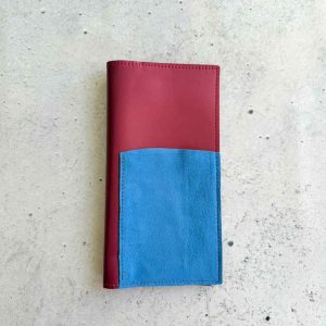 Plum purple & Azure suede - Weeks leather folio