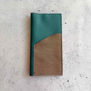 Seaglass nappa & Buttery grey - Weeks leather folio