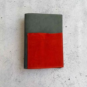 Jungle green nubuck & Tangerine - B6 leather folio