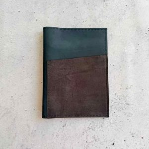 Atlantic nubuck & Sparkly purple - B6 leather folio