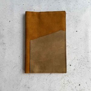 Cinnamon velour & Dark brown - A5slim leather notebook