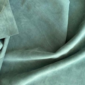 Dark teal velour leather planner cover