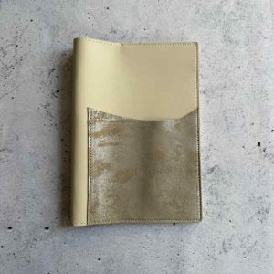 Luxury nude & Platinum - A5 leather folio