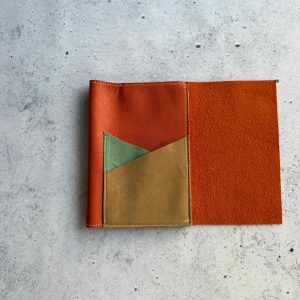Arancio trifold- A6 leather notebook