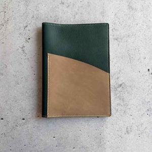 Emerald napa & Beige - B6 leather folio